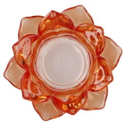 Online NANU-NANA Teelichthalter Lotus, Orange, 11 X 5.5 Cm