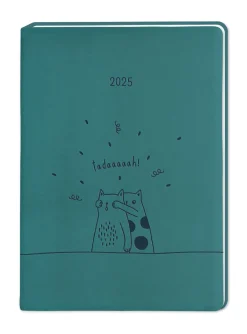 Fashion NANU-NANA Terminplaner Lederlook, 2025, Petrol