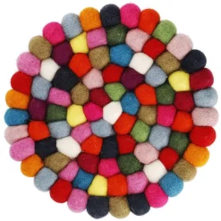 Hot NANU-NANA Untersetzer Filzkugeln, Bunt, 20 Cm