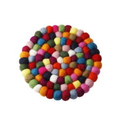 Hot NANU-NANA Untersetzer Filzkugeln, Bunt, 20 Cm
