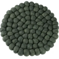 Clearance NANU-NANA Untersetzer Filzkugeln, Dunkelgrün , 20 Cm