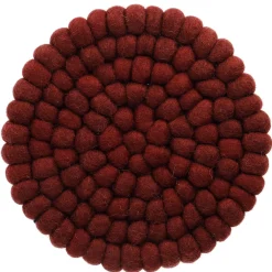 Discount NANU-NANA Untersetzer Filzkugeln, Dunkelrot , 20 Cm