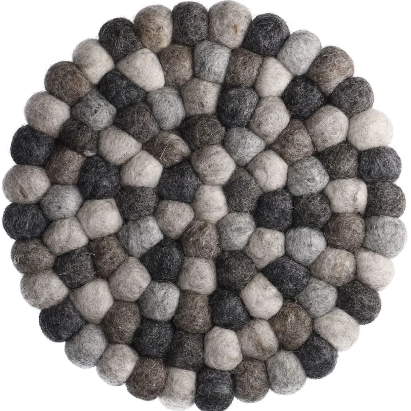 Best NANU-NANA Untersetzer Filzkugeln, Grau-gemixt, 20 Cm