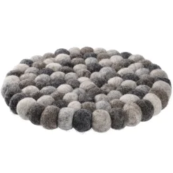 Best NANU-NANA Untersetzer Filzkugeln, Grau-gemixt, 20 Cm