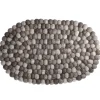 Outlet NANU-NANA Untersetzer Filzkugeln, Oval/taupe, 40 Cm