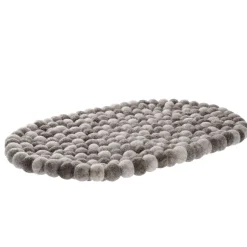 Outlet NANU-NANA Untersetzer Filzkugeln, Oval/taupe, 40 Cm