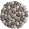 Hot NANU-NANA Untersetzer Filzkugeln, Taupe Mix, 10 Cm