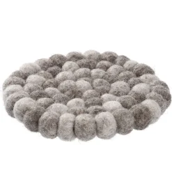 Hot NANU-NANA Untersetzer Filzkugeln, Taupe Mix, 10 Cm