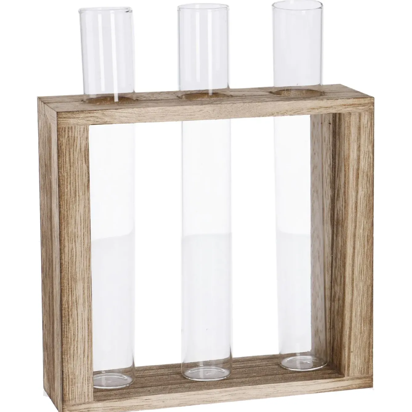 Fashion NANU-NANA Vase Reagenzglas 3 Stück In Holzständer, 19 Cm