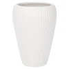 Fashion NANU-NANA Vase Riffel, Weiß-matt, 15 Cm