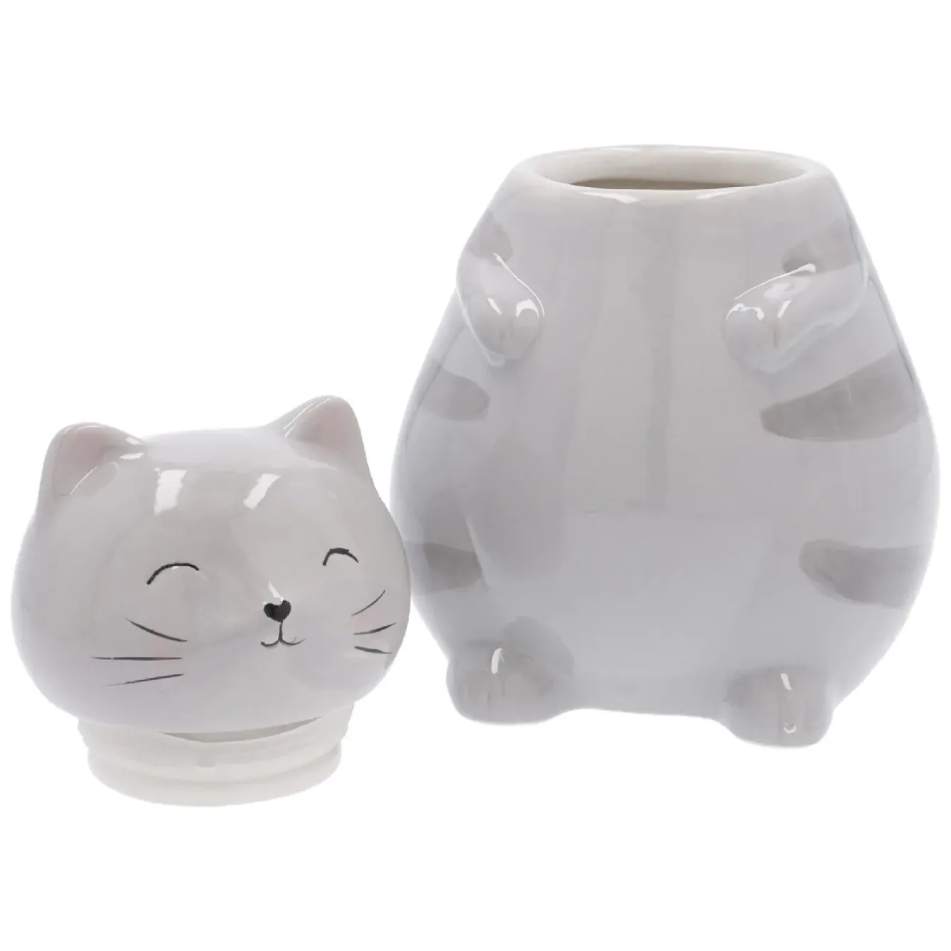 Outlet NANU-NANA Vorratsdose Katze, Grau, 20 Cm