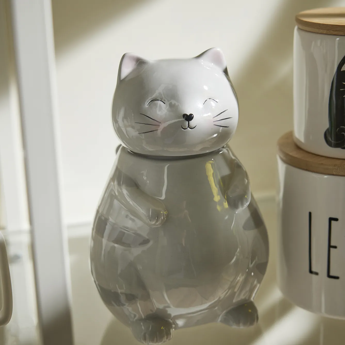 Outlet NANU-NANA Vorratsdose Katze, Grau, 20 Cm