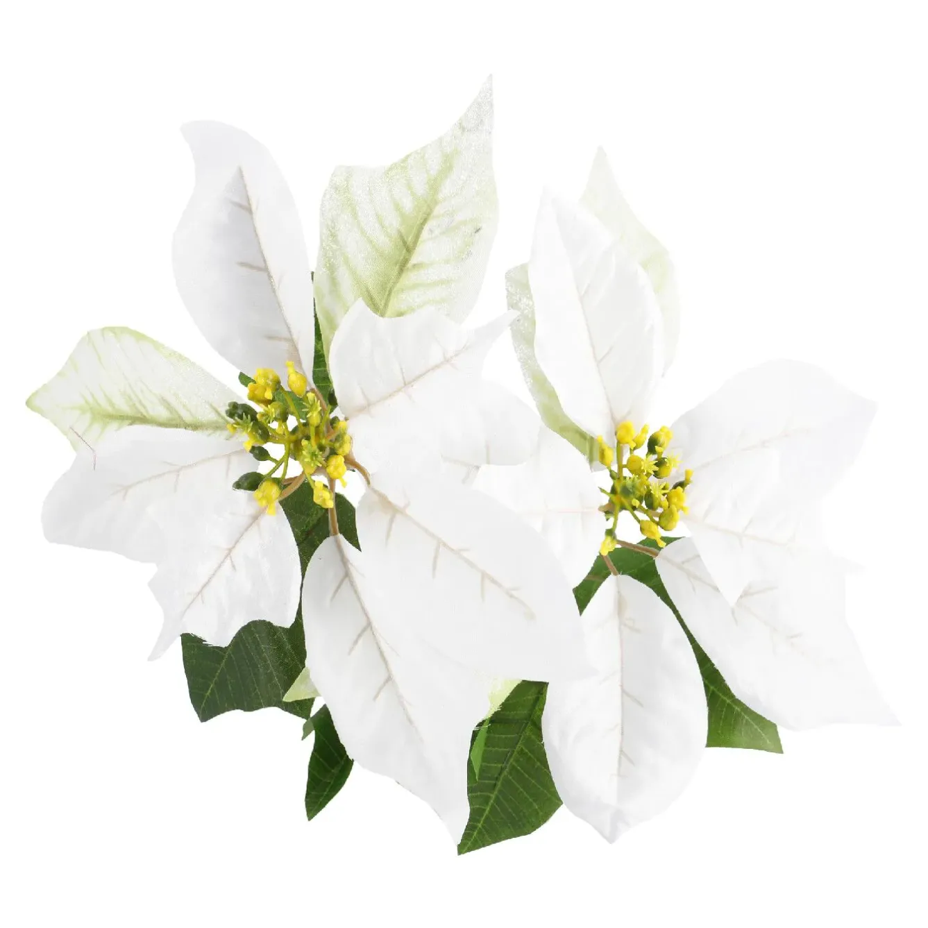 Fashion NANU-NANA Weihnachtsstern 2 Blüten/weiß, 31 Cm