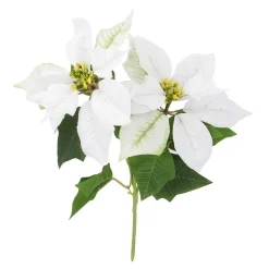 Fashion NANU-NANA Weihnachtsstern 2 Blüten/weiß, 31 Cm