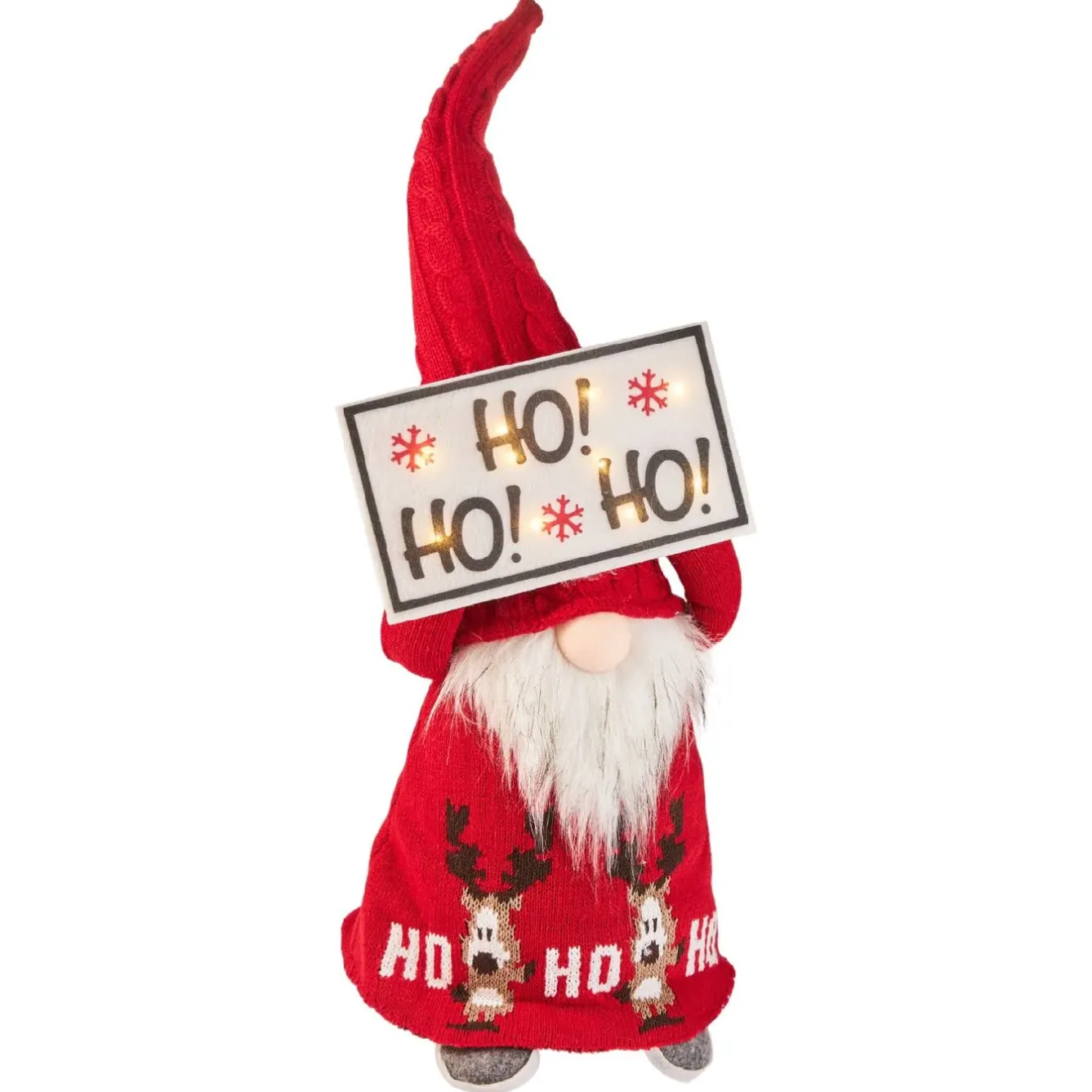 Fashion NANU-NANA Wichtel Mit LED-Schild, Hohoho, 60 Cm
