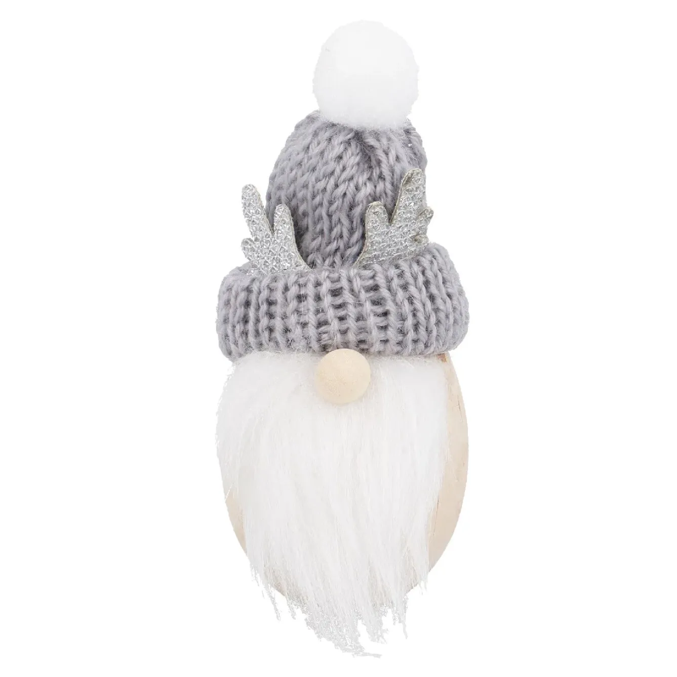 Best NANU-NANA Wichtel Mütze/Geweih, Grau, 9 Cm