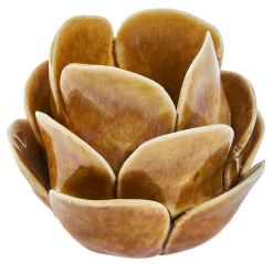 Best NANU-NANA Windlicht Blume, Gelb, 9 X 7.5 Cm