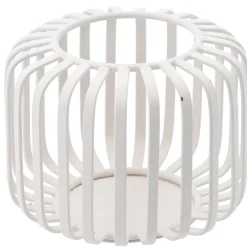 Fashion NANU-NANA Windlicht Metall, Weiß, 10 X 8 Cm