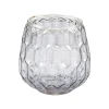 Best NANU-NANA Windlicht Relief, Grau/transparent, 9 X 8 Cm