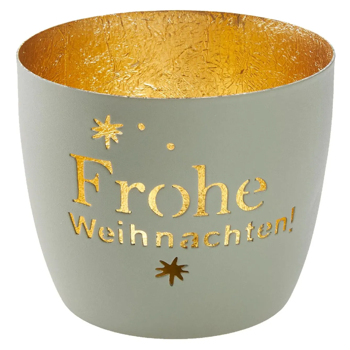 Outlet NANU-NANA Windlicht Spruch/Xmas, Frohe Weihnachten/hellgrau, 10 X 8.5 Cm