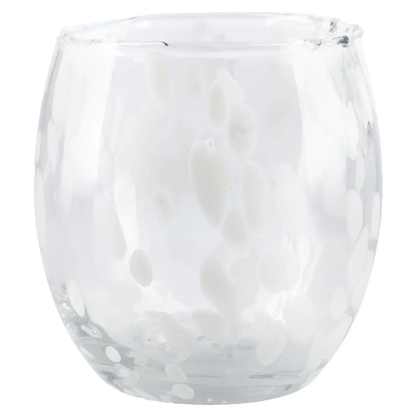 Outlet NANU-NANA Windlicht Tupfen, Bauchig/weiß, 12 Cm