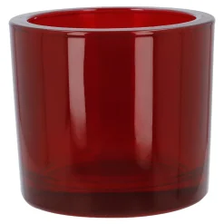 New NANU-NANA Windlicht Zylinder, Dick/rot/transparent, 9 X 8 Cm