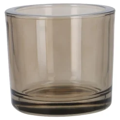 Fashion NANU-NANA Windlicht Zylinder, Dick/taupe/transparent, 9 X 8 Cm