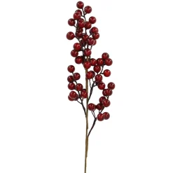 Fashion NANU-NANA Zweig Beeren, Dunkelrot/glänzend, 40 Cm